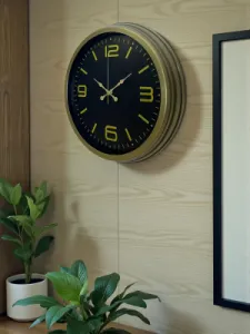 Retro Görünümlü Eskitme Metal Duvar Saati 40 cm · Model 4044E