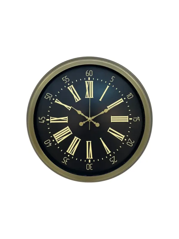 Roma Rakamlı Eskitme Metal Duvar Saati 40 cm · Model 4058E